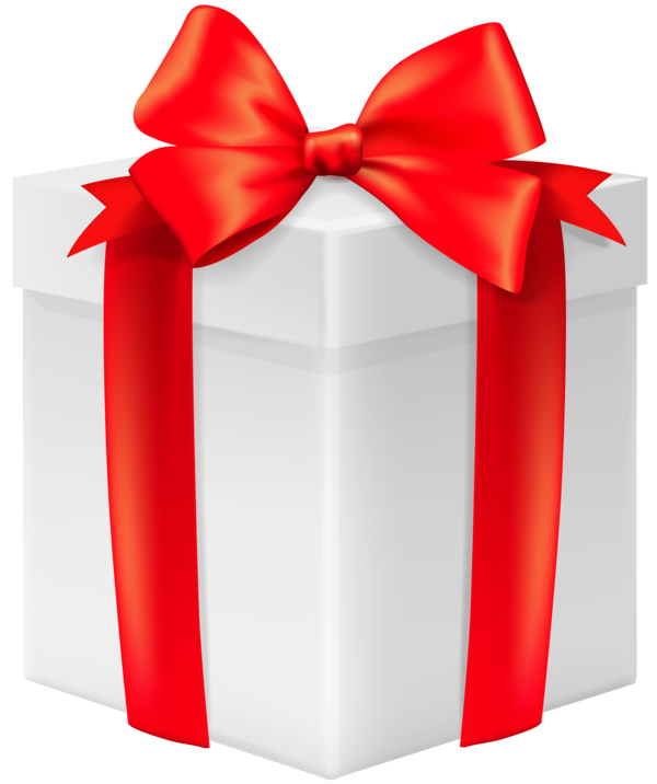 Transparent Gift White Box Ribbon for Christmas