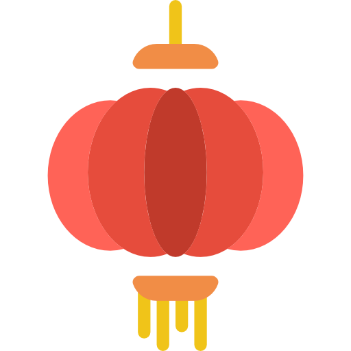 Transparent Lantern Tanglung Cina Lamp Orange for New Year