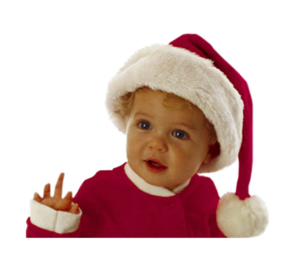 Transparent Santa Claus Beanie Infant Child for Christmas