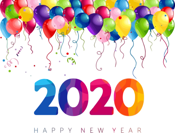 Transparent new-year Balloon Party supply Birthday for Happy New Year 2020 for New Year