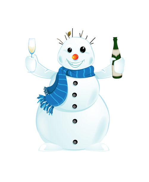 Transparent Snowman Drawing Bottle for Christmas
