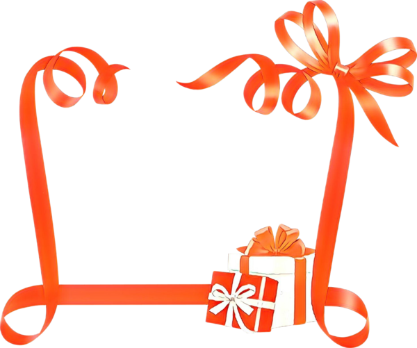 Transparent Ribbon Christmas Christmas Gift Orange for Christmas