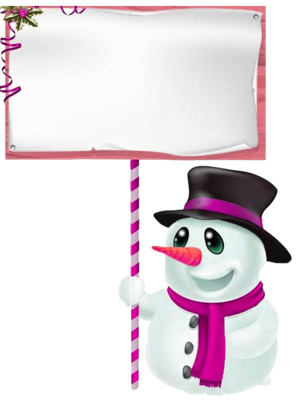 Transparent Snowman Cartoon Christmas Pink for Christmas