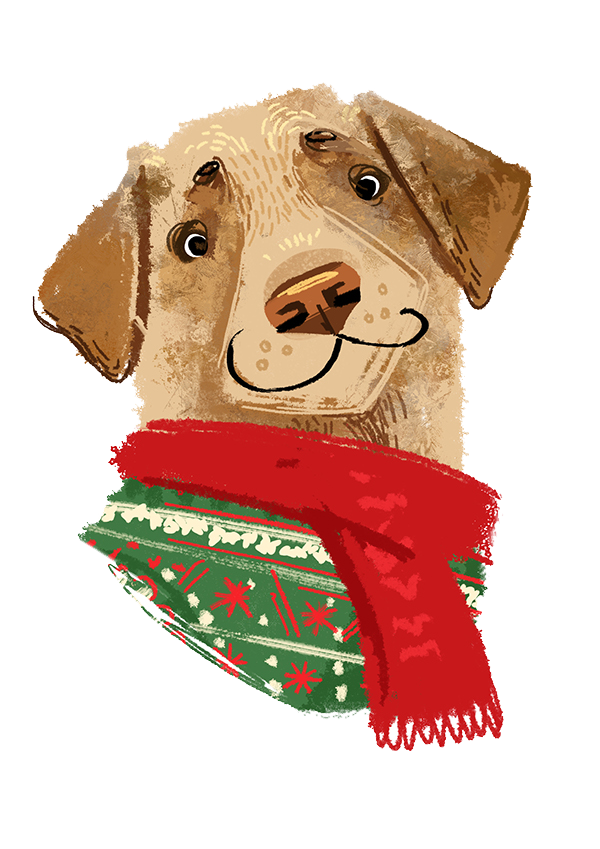 Transparent Samoyed Dog Shar Pei Puppy Companion Dog Christmas Ornament for Christmas