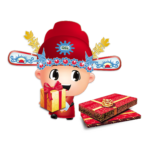 Transparent Caishen Cartoon Chinese New Year  for New Year