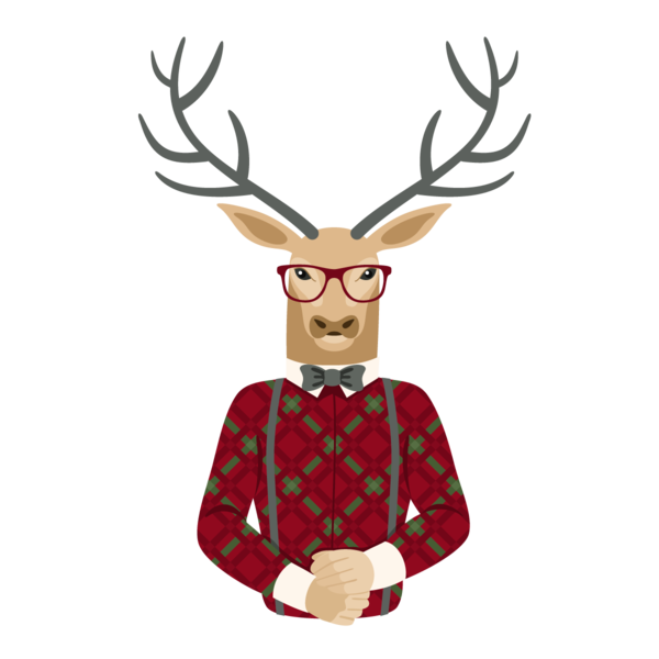 Transparent Reindeer Deer Christmas for Christmas