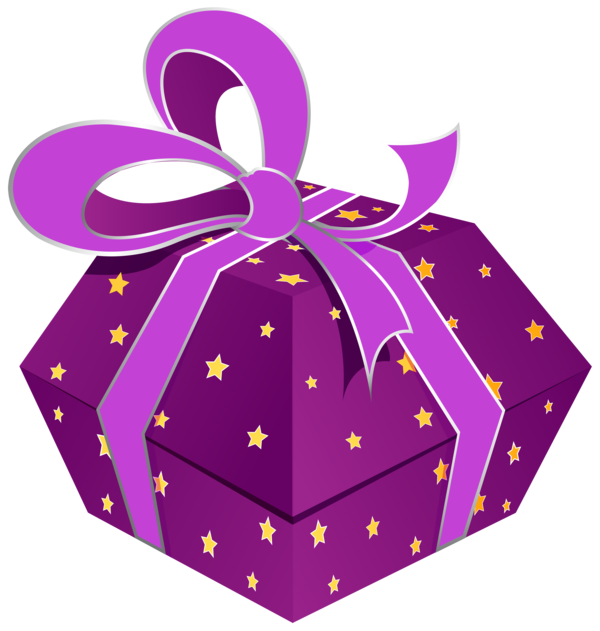 Transparent Gift Purple Christmas Box for Christmas