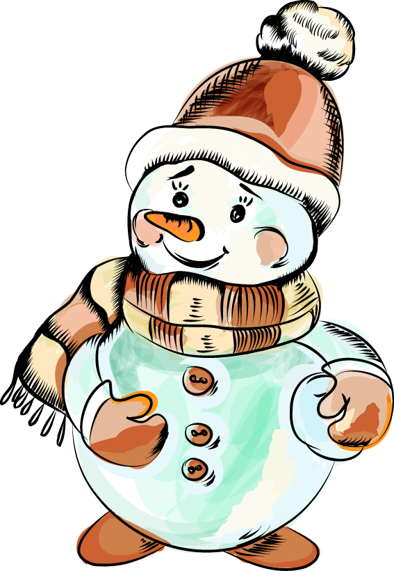 Transparent Snowman Christmas Drawing Cartoon for Christmas