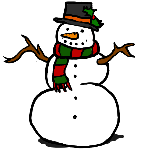 Transparent Snowman Blog Presentation Line for Christmas
