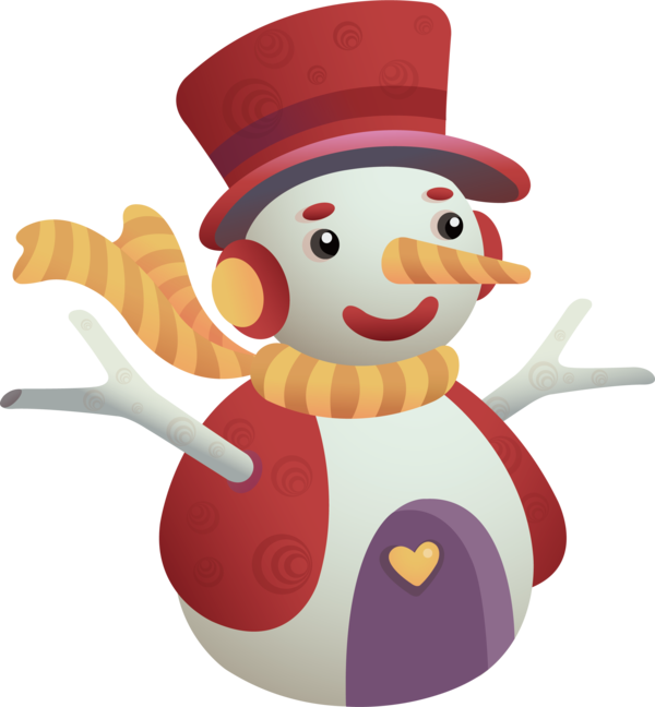 Transparent Snowman Cartoon Christmas Ornament for Christmas