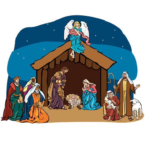 Transparent Nativity Scene Nativity Of Jesus Gospel Of Matthew Manger Christmas Decoration for Christmas