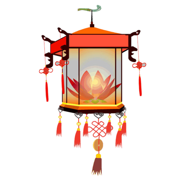 Transparent China Lantern Festival Lantern Lighting for New Year