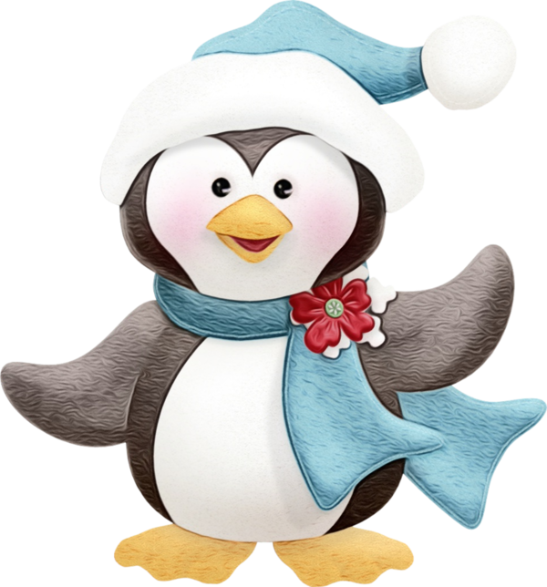 Transparent Penguin Christmas Day Mrs Claus Flightless Bird Bird for Christmas