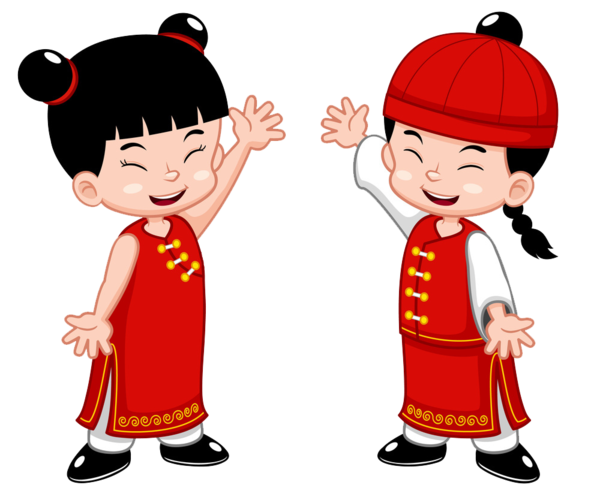Transparent Cartoon Child Chinese Boy Male for New Year