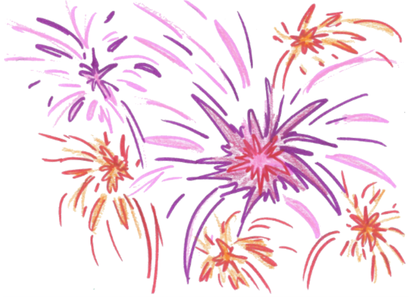 Transparent Calendar Era New Year Calendar Pink Plant for New Year