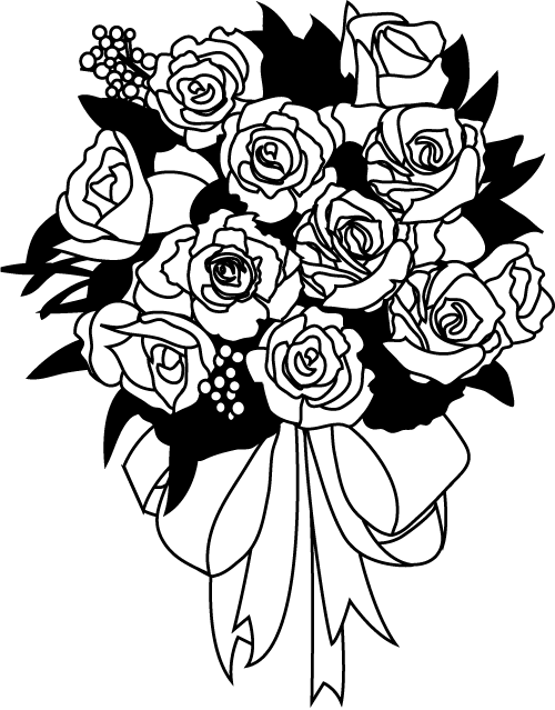 Transparent Flower Nosegay Flower Bouquet Symmetry Rose Order for Valentines Day