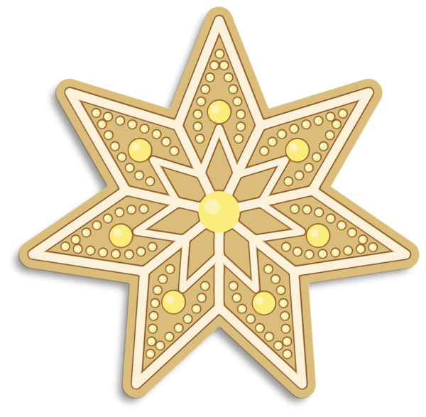 Transparent Yellow Holiday Ornament Star for Christmas