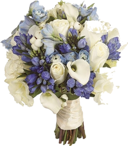 Transparent Flower Bouquet Wedding Flower Blue Plant for Valentines Day