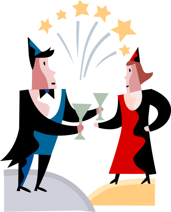 Transparent Royaltyfree Toast Cartoon Male for New Year