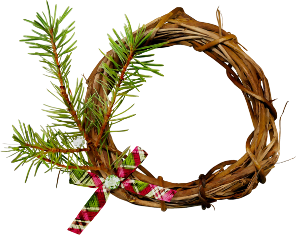 Transparent Wreath Twig Christmas Ornament Oregon Pine Christmas Decoration for Christmas