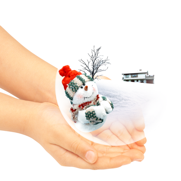 Transparent Snowman Bubble Foam Nail Christmas Ornament for Christmas