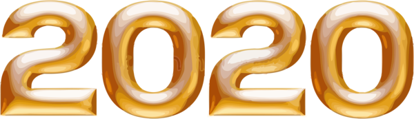 Transparent new-year Number Font Symbol for Happy New Year 2020 for New Year
