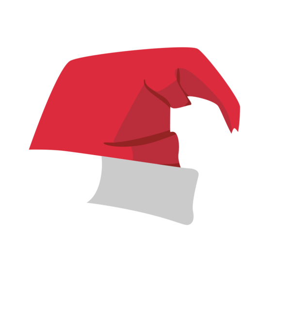 Transparent Santa Claus Christmas Hat Logo Line for Christmas