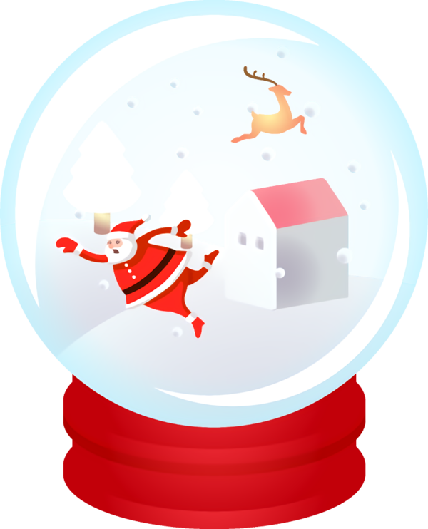 Transparent christmas Circle Icon for Snow Globe for Christmas