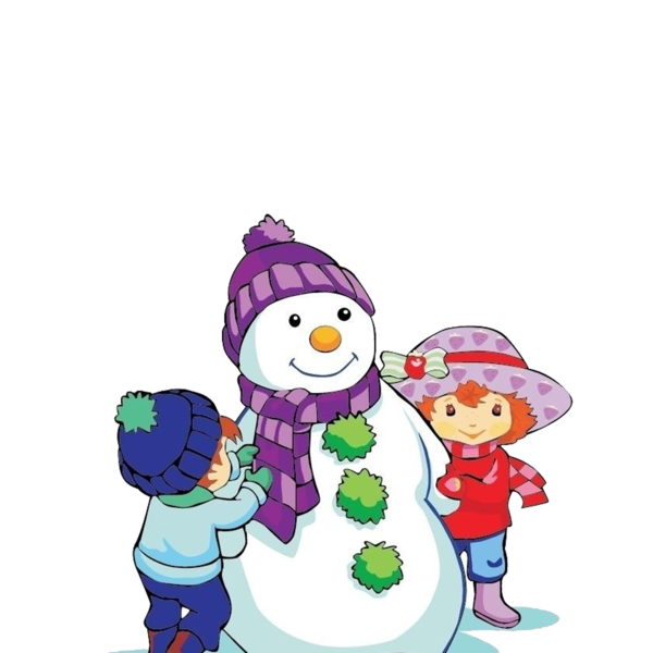 Transparent Child Snowman Play for Christmas