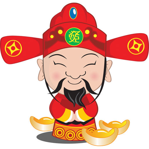 Transparent Caishen Chinese New Year Chinese Folk Religion Food Headgear for New Year