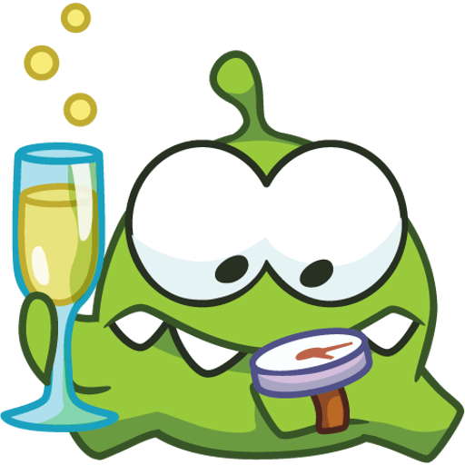 Transparent Sticker Vkontakte Cut The Rope Grass Area for New Year