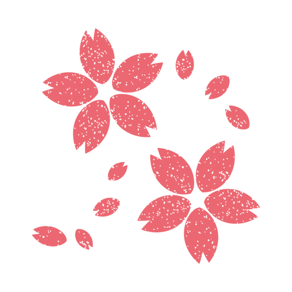 Transparent Cherry Blossom New Year Card Hinamatsuri Pink Flower for New Year