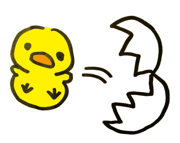 Transparent Kifaranga Egg Beak Yellow Smiley for New Year