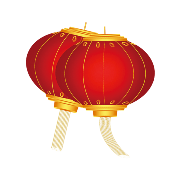 Transparent Lantern Festival Chinese New Year Lantern Orange Lighting Accessory for New Year