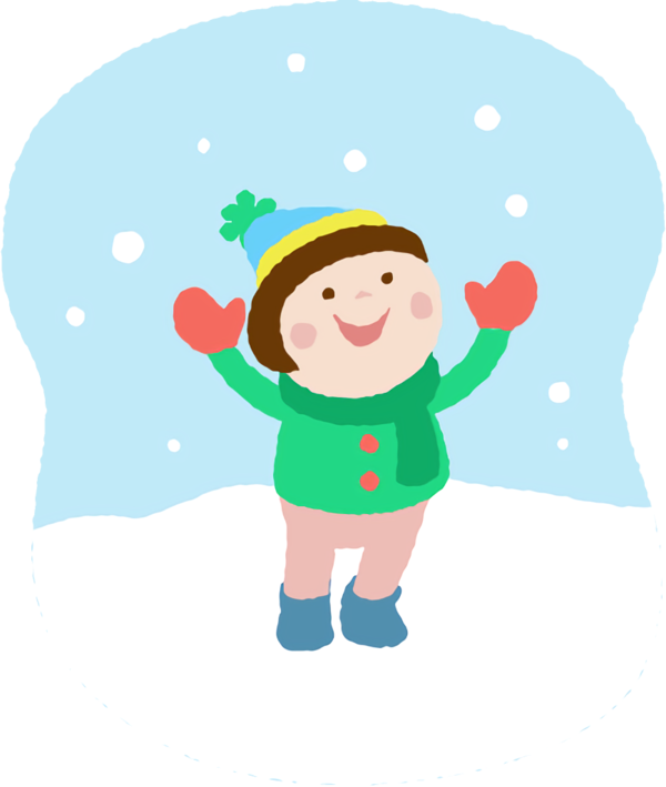 Transparent Green Cartoon Boy Happy for New Year Party for New Year