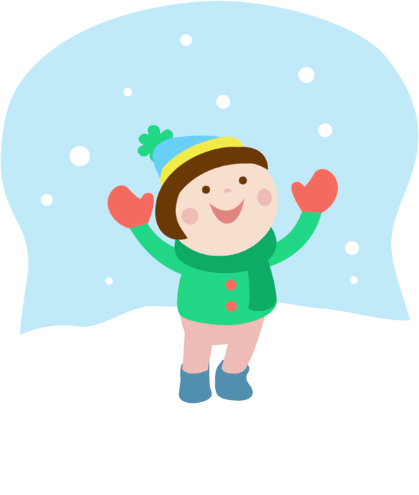 Transparent Cartoon Happy Smile Boy Cheers for New Year Party for New Year