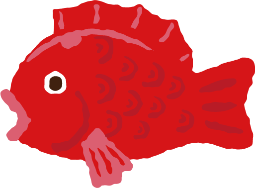 Transparent Cartoon Red Fish for Chinese New Year for New Year