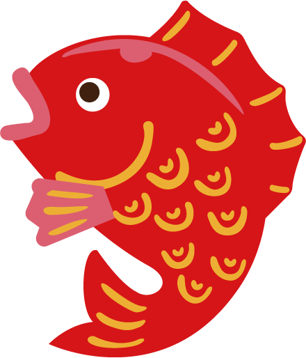 Transparent Red Cartoon Fish for Chinese New Year for New Year