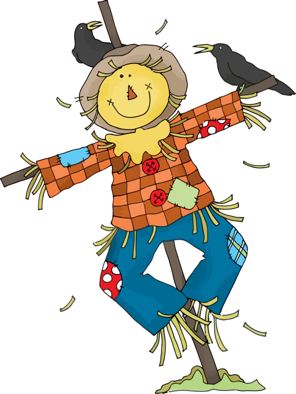 Transparent Thanksgiving Cartoon Scarecrow Piñata for Happy Thanksgiving for Thanksgiving