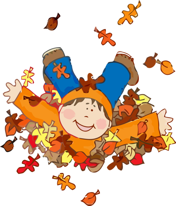 Transparent Thanksgiving Cartoon Celebrating for Fall Leaves for Thanksgiving