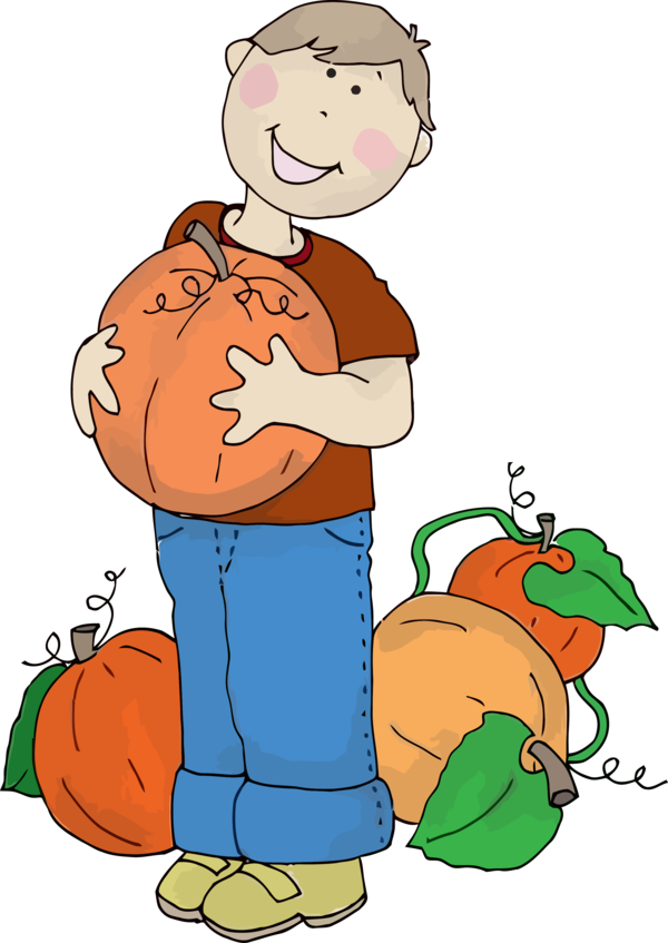 Transparent Thanksgiving Cartoon Male Finger for Thanksgiving Pumpkin for Thanksgiving