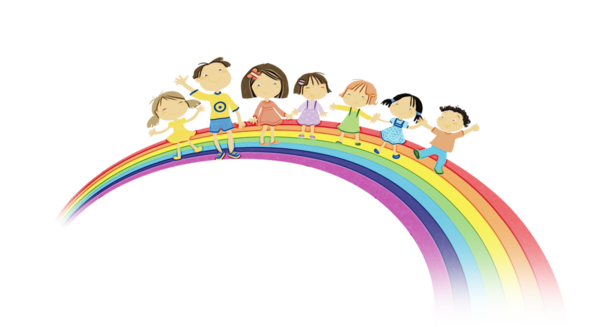 Transparent Body Jewellery Childrens Day Child Line Rainbow for International Childrens Day