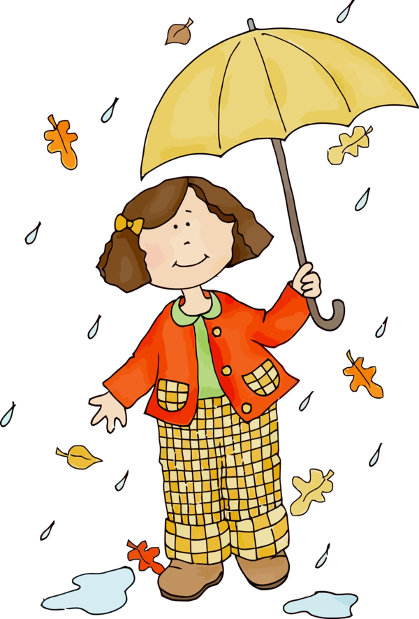 Transparent Thanksgiving Umbrella Cartoon Happy for Fall Leaves for Thanksgiving