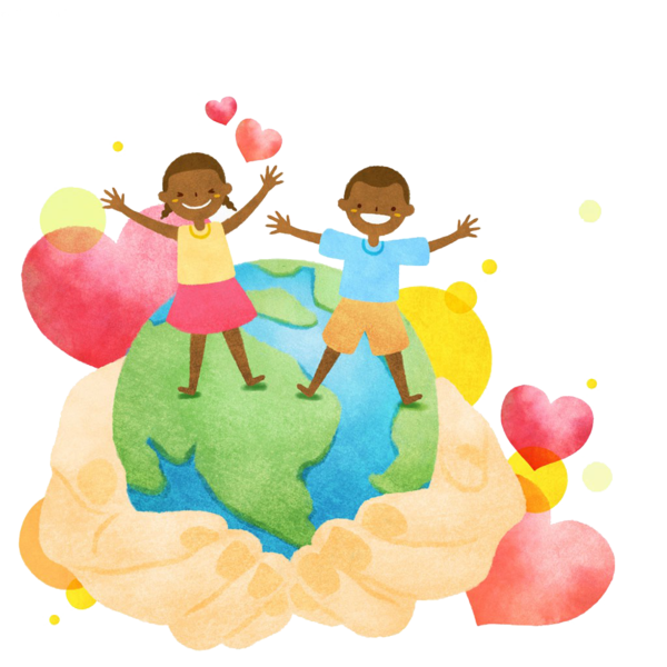 Transparent Earth Child Gratis Play Toy for International Childrens Day