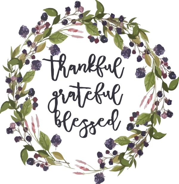 Transparent Thanksgiving Font Plant Flower for Happy Thanksgiving for Thanksgiving