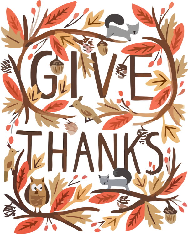 Transparent Thanksgiving Font for Give Thanks for Thanksgiving