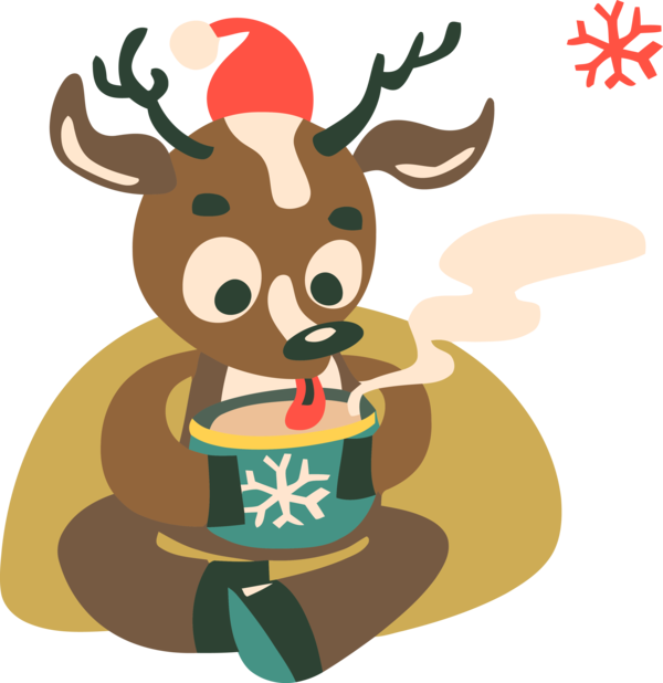 Transparent Christmas Reindeer Deer Cartoon for Merry Christmas for Christmas