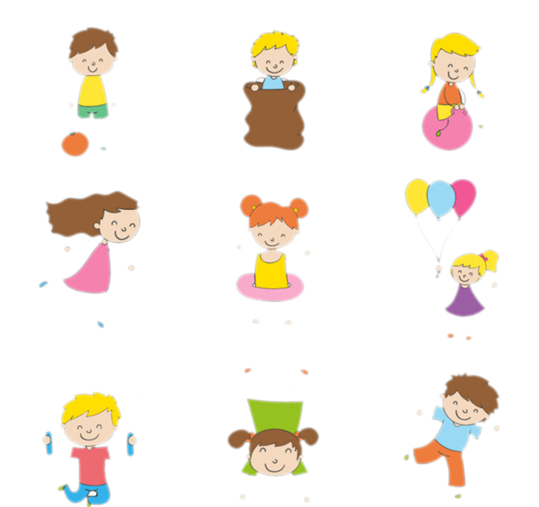 Transparent Child Play Cartoon Toddler Area for International Childrens Day