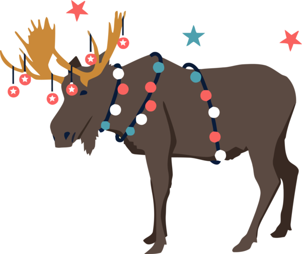 Transparent Christmas Reindeer Deer Moose for Merry Christmas for Christmas