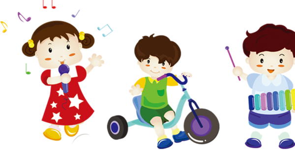 Transparent Childrens Day Child Cartoon Material Play for International Childrens Day